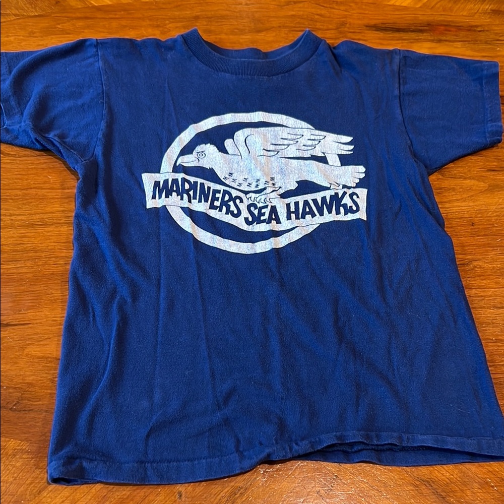 Blue Mariners Elementary School Sea Hawks Kids T-Shirt ~ Newport Beach, CA